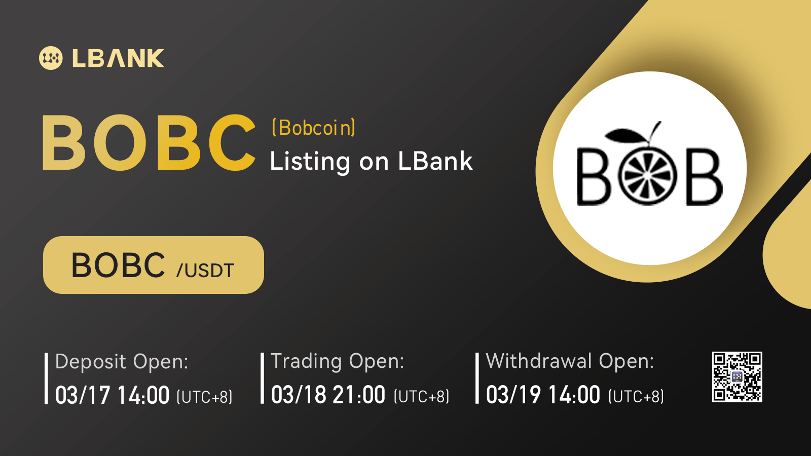 BREAKING - $BOBC (Bobcoin) will soon be listed on LBank!  
